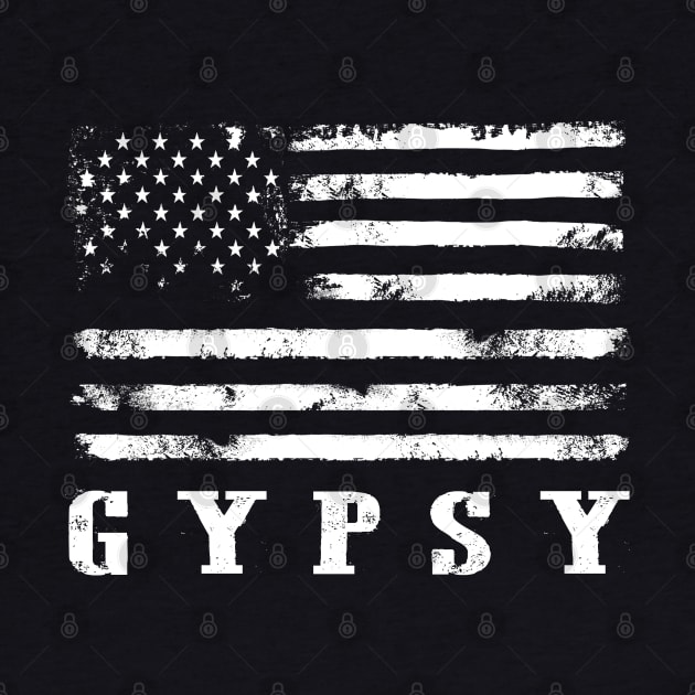 Distressed American Flag Gypsy Legend by Symmetry Stunning Portrait
